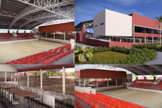 Un Collage De Cuatro Visualizaciones Arquitectónicas (Renders) De La Nueva Pista Ganadera De La Feria Tabasco 2026