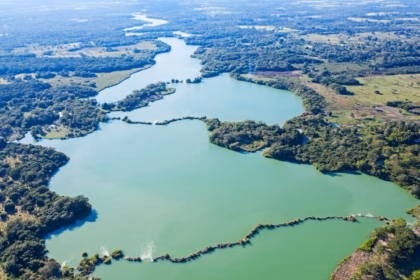 Fotografía Aérea De Gran Angular Que Muestra La Inmensidad De La Reserva De La Biosfera Wanha’ En Tabasco. El Río San Pedro Serpentea Entre Una Densa Selva Verde, Formando Lagunas De Agua Cristalina Color Turquesa. Se Aprecian Los Manglares De Agua Dulce Que Caracterizan Este Ecosistema Único En El Mundo.