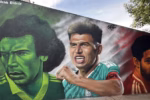 Mural Artístico En Toluca Que Muestra A Jesús Gallardo Junto A Otras Figuras Del Futbol Mexicano.