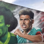 Mural Artístico En Toluca Que Muestra A Jesús Gallardo Junto A Otras Figuras Del Futbol Mexicano.