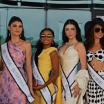 Grupo De Candidatas A Miss Universo México 2026 Vistiendo Elegantes Atuendos De Gala Y Portando Sus Bandas Estatales A Su Llegada Al Aeropuerto Para La Concentración En Los Cabos.