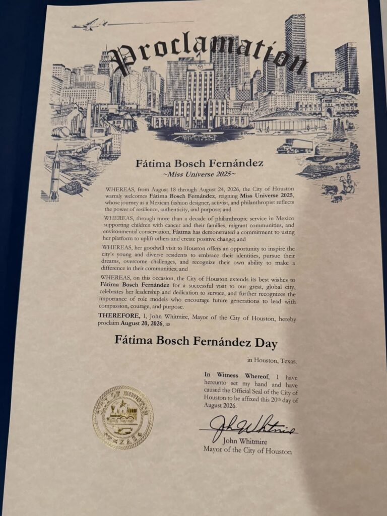 Houston Rinde Homenaje A Fátima Bosch Fernández Y Proclama Oficialmente El 20 De Agosto Como Su Día 74 Houston Rinde Homenaje A Fatima Bosch Y Proclama Oficialmente El 20 De Agosto Como Su Dia