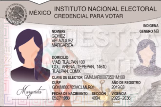 Vista Detallada Del Nuevo Modelo De La Credencial Para Votar Emitida Por El Ine, Mostrando La Muesca De Accesibilidad En El Borde Superior Izquierdo Para Personas Con Discapacidad Visual Y Los Nuevos Elementos De Seguridad.