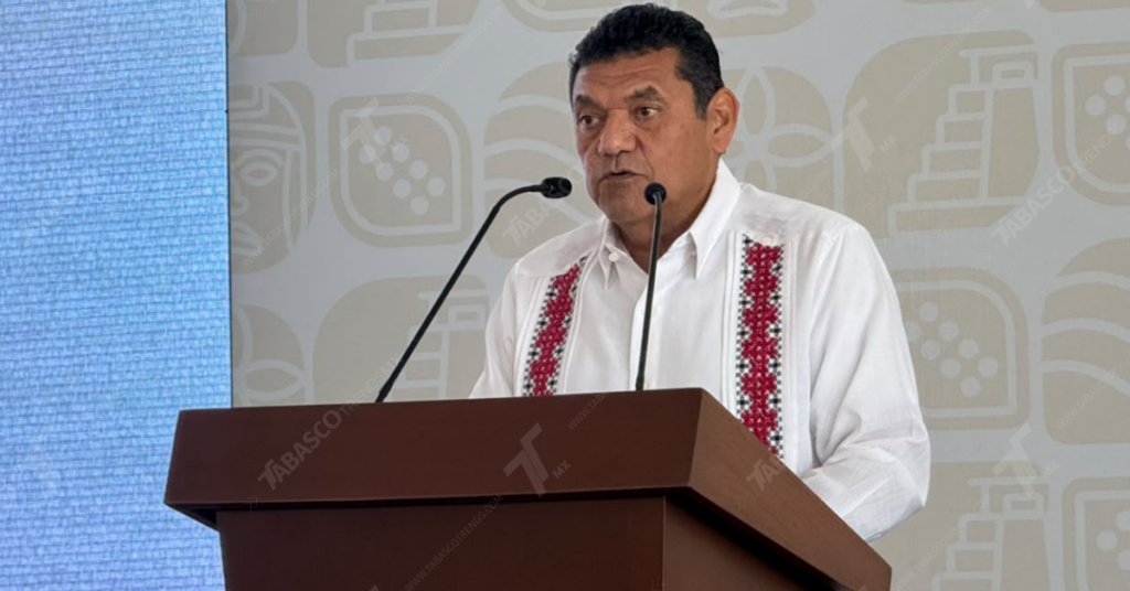 Impulsa Gobernador Javier May Obras En Villahermosa Y Anuncia Rehabilitación Integral Del Teatro Esperanza Iris 73 El Gobernador De Tabasco, Javier May Rodríguez, Durante Su Conferencia De Prensa.