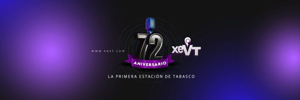 Xevt 104.1 Fm Cumple 72 Años: La Estación Que Marcó La Historia De Tabasco Y Continúa Uniendo A Los Hogares Del Sureste 72 Imagen Conmemorativa Del 72 Aniversario De La Estación Xevt Con Un Micrófono Clásico Y El Lema &Quot;La Primera Estación De Tabasco&Quot;.