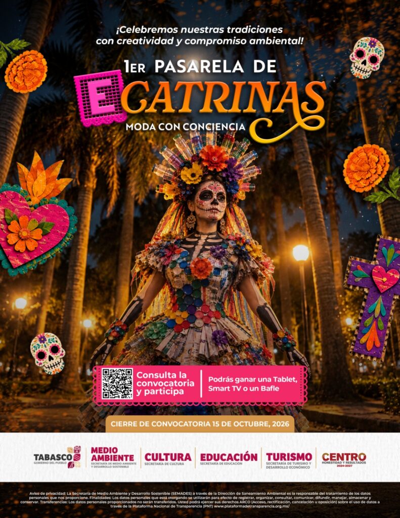 ¡Moda Con Conciencia En Tabasco! Lanzan Convocatoria Para La 1ª Pasarela De E-Catrinas Sustentables ¡Moda Con Conciencia En Tabasco! Lanzan Convocatoria Para La 1ª Pasarela De E-Catrinas Sustentables