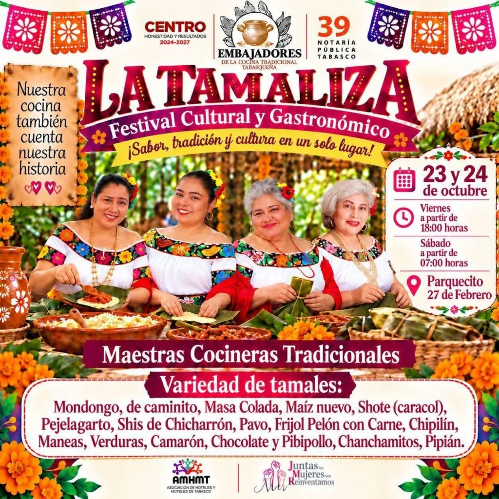 Notaría Pública 39 Impulsa El 2.º Festival De La Tamaliza En Villahermosa: Patrimonio Culinario, Responsabilidad Social Y Rescate Del Espacio Público Notaría Pública 39 Impulsa El 2.º Festival De La Tamaliza En Villahermosa