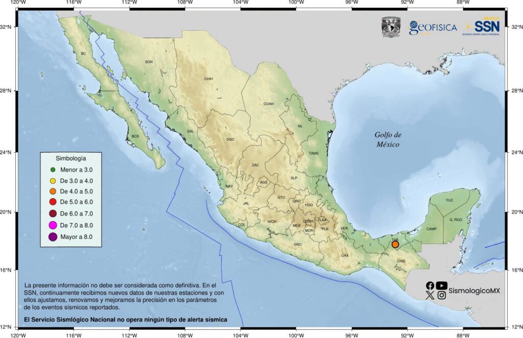 Sismo De Magnitud 4.2 Sacude Parrilla Y Activa Alertas En Tabasco: ¿Por Qué Tembló En La Entidad? Sismo De Magnitud 4.2 Sacude Parrilla Y Activa Alertas En Tabasco: ¿Por Qué Tembló En La Entidad?